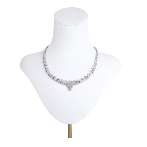 "Radiant Dawn: A Unique 7-Piece One-of-a-Kind Tiara Bridal Ensemble" - Picture 9 of 16